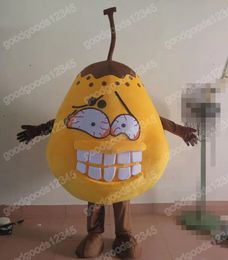 Simulation bad pear Mascot Costumes Christmas Halloween Fancy Party Dress Cartoon Character Carnival Xmas Advertising Birthday Party Costume Outfit