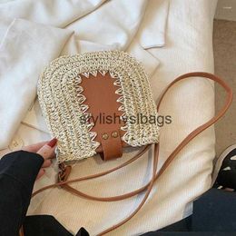 Shoulder Bags Crossbody Bohemia Woven Straw Tote Bag Summer Handmade Paper Simple Leatherstylishyslbags