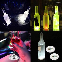 Table Mats LED 12 Pack Light Up Coasters Bottle Lights Sticker Discs For Flash Cup