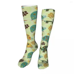 Men's Socks Turtle Pattern Novelty Ankle Unisex Mid-Calf Thick Knit Soft Casual