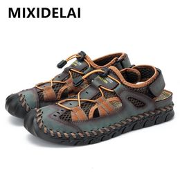 Sandals Summer Mens Outdoor Mesh Soft Clogs Men Slides Handmade Dropship Roman Slippers 230419