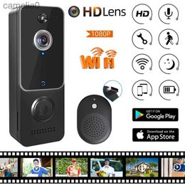 Doorbells Newest Smart Home Video Doorbell 1080P HD WiFi Outdoor Wireless Two-Way Voice Night Vision Human Detection Security Door BellL231120