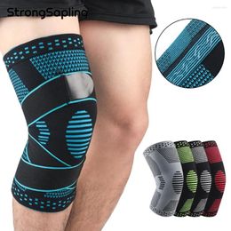 Knee Pads 1PCS Patella Protector Brace Silicone Spring Pad Basketball Running Compression Sleeve Support Sports Kneepads