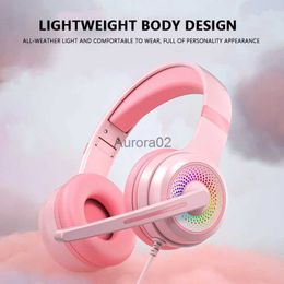 Cell Phone Earphones RYRA Gaming HIFI Headphones Wired USB/3.5MM RGB LED Lighting Adjustable Volume Over-head Headset With Mic For PC Laptop YQ231120