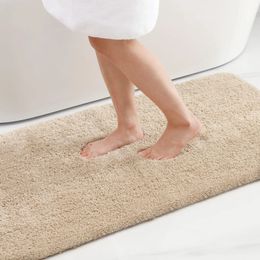 Carpet Olanly Shaggy Bathroom Bath Mat Absorbent Shower Pad Non-Slip Thick Bedroom Floor Rug Soft Fluffy Living Room Plush Carpet Decor 231120