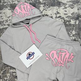 Tute da uomo Abbigliamento per uomo Felpa con cappuccio Pantaloni sportivi Tuta Synaworld Y2K Tuta da donna 2 pezzi Hiphop Casual Stampa lettera Ropa Para