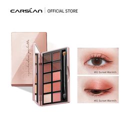 Eye Shadow CARSLAN 10 Colours Silky Twinkle Eyeshadow Palette Nude Natural Matte Glitter Pearly Shiny Eye Shadow Pigment Cosmetics Makeup 231120