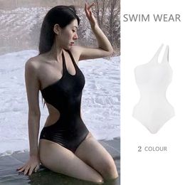 Women's Swimwear 2023 Design Woman Summer Swimsuit Women Sexy Internet Red One Shoulder Backless Slimming Fashion Vacation 230420