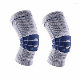 Knee Pads 1pair Sports Pad Men Silicone Spring Protector Brace Basketball Running Dance Kneepad Man Tactical Kneeca