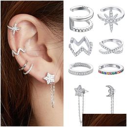 Hoop & Huggie 925 Sterling Sier Clipr Girls Earring For Women Cz Ear Stud Circle Earrings Wedding Party Jewellery Sce577 Drop Dhgarden Ot8Qp