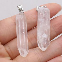 Pendant Necklaces Clear Quartz Irregular Shape Natural Stone Semi-Precious Crystal DIY Necklace Earrings Jewellery Accessories