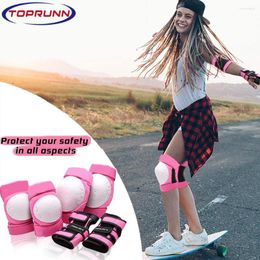 Knee Pads 6pcs Elbow Wrist Guards Protective Gear Set For Youth/Adult Skateboarding Roller Skating Cycling Bike Scootering