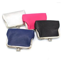 Wallets PU Leather Coin Purses Wallet Buckle Card Holder Pocket Money Purse Simple Double Layer Portable Candy Color