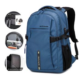 Freizeit-Rucksack aus schwarzem Polyester für Herren, großer Rucksack, Diebstahlschutz-Rucksack, Laptoptaschen für 15,6 Zoll