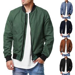 Men's Jackets Zip Up Casual Men Bomber Jacket Fashion Clothing Coats Plus Size Zipper Cropped Casaco Masculino Jaquetas Masculinas