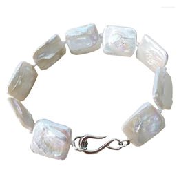 Strand NATURE FRESHWATER Baroque PEARL BRACELET-good Quality-rectangle BRACELET