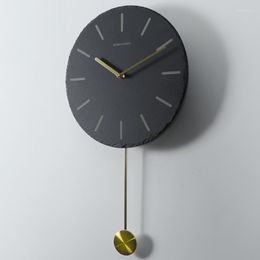 Wall Clocks Nordic Design Creative Unusual Vintage Large Stylish Black Relogio Mesa Desk Decorarion HY50WC