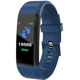 Hot 115 Plus Bluetooth Sports Smart Bracelet Fitness Tracker Wristband HeartRate Monitor Waterproof Digital Wristwatch Universal