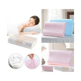 Pillow Orthopedic Sleep Bedding Neck Memory Foam Fiber Slow Rebound Soft Masr For Cervical Health Care1 Drop Delivery Home Garden Te Dhogh