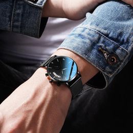 Wristwatches 2023 Trend Mens Watch Skeleton Luminous Quartz Watches Waterproof Fashion Male Wristwatch Reloj Hombre