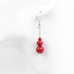 Dangle Earrings Fashion Earring For Women Red Artificial Coral Drop Wedding Party Gift Long Eardrop Trendy Ear Jewellery A663