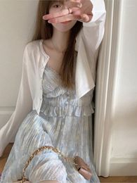 Work Dresses Summer Students Leisure Sweet Korean Style Kawaii Slim Floral Ins Design Sets Women Elegant Folds Ulzzang Trendy Feminino