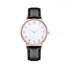 Wristwatches Ultra Thin Men's Watches Minimalist Watch Female Optimal Gift To Girlfriend Fashion Leather Digital Clock Number Wristwatch