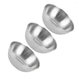 Plates 8 Pcs Appetizer Para Mini Postres Sauce Dish Stainless Steel Dipping Bowls Round Dishes Compartment Plate