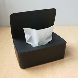 Tissue Boxes Napkins Wet Tissue Box Desktop Seal Baby Wipes Paper Storage Box Household Plastic Dust-proof with Lid Tissue Box for Home Office Decor 230419