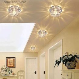 Ceiling Lights LED crystal ceiling light living room decoration corridor aisle ceiling light embedded downlight Q231125