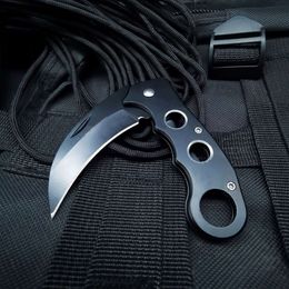 Ny bärbar kniv varg vikning självförsvar böjd utomhus örn klo mini kort 661