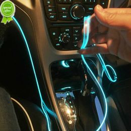 5m Car Interior Atmosphere Lighting LED Strip 5V DIY Flexible EL Cold Light Line Tube With USB Auto Decoration Ambient Lamp