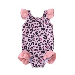 One Pieces 0-3 Years Baby Girls Leopard Print Swimwear Girl Swimsuit One-piece Children High Quality Kids Swimming Suit Beachwear