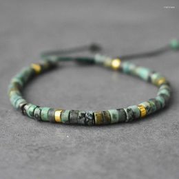 Strand Adjustable 4mm African Turquoise Beads Bracelet Mini Natural Stone & Bangles Women Men Gift Jewellery