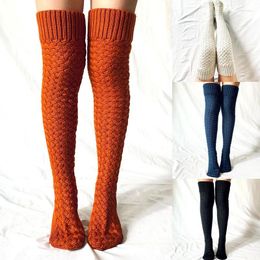 Women Socks Lolita Knitted Long For Winter Stockings Harajuku Sexy Thermal Thigh High