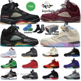 5 Tênis de basquete para homens e mulheres 5s Craft Aqua Concord UNC Green Bean Racer Blue Bird Oreo Metallic Raging Fire Red We The Best Jade Horizon Mens Trainers Sport Tennis