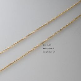 Chains 3g 18" YELLOW GOLD PLATED ROUND CIRCLE LINK CHAIN NECKLACE//Great Money Maker