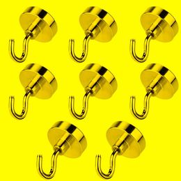 Hooks & Rails Strong Neodymium Magnetic Hook Hold Up To 12kg 5Pounds Diameter 20mm Magnets Quick For Home Kitchen Workplace EtcHooks