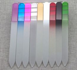 55quot Crystal Glass Nail Files New Manicure Multicolor Beautiful For Manicure UV Polish Tool ShipNF0142277699