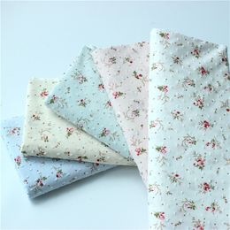 Fabric 150x50cm Small Floral Cotton Polka Dot Cut Fabric Making Childrens Clothing Womens Blouse Skirt Cloth 230419