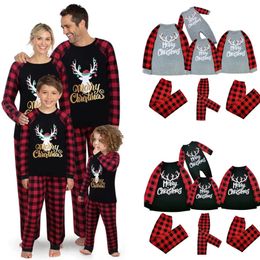 Aile Eşleşen Kıyafetler Noel Anne ve Ben Kıyafet Kıyafetleri Topspants Aile Eşleştirme Pijamalar Ekose Anne Kızı Baba Son Sweetwear Noel 231120