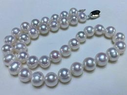 Chains Classic 11-12mm South Sea Round White Pearl Necklace 18inch 925 Sterling Silver