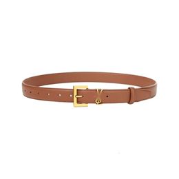 Ys Letter Belt Designer Luxury Fashion Top Quality Top Layer Leather Belt New Womens High-end Sense Belt Dress Decoration Pairs Of Jeans With Thin Belt