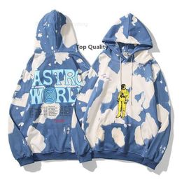 Astroworld European And American Street Fashion Brand Tie -Dye Loose Men And Women Couple Sweater Long Sleeves