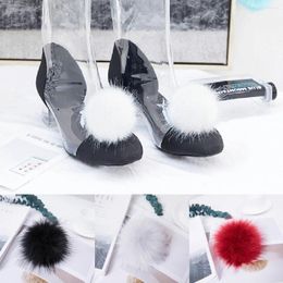 Keychains 2pcs10cm Faux Christmas Fur Pom Poms For Hat Scarf Handbag Keychain DIY 10cm Artificial