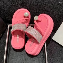 Slippers Shoes For Women 2023 Summer Sandals Fashion Sexy Party Dazzling Women's Beach Diamond Platform Outdoor Large