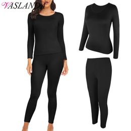 Womens Thermal Underwear Long John Set Winter Warm Sleeve Mens 2 Piece Seamless Pants 231120