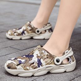 Sandals Summer Garden Clogs Camouflage Mens Shoes Beach Outdoor Antiskid Sports Slippers Hiking 47 48 230419