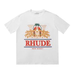 Rhude Designer Brand T Shirts Rhude Mens Womens Summer Breathable T Shirt Beach Tshirts Coconut Seaside Graphic Tees Shirts Tops Clothes Couple Rhude T Shirts 496