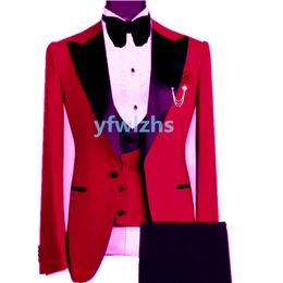 Customise tuxedo One Button Handsome Peak Lapel Groom Tuxedos Men Suits Wedding/Prom/Dinner Man Blazer Jacket 126111118